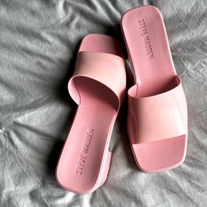 Size 6 Steve Madden Pink Harlin Jelly Wedges